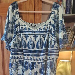 Bloomchic Blue and White Summer Dress